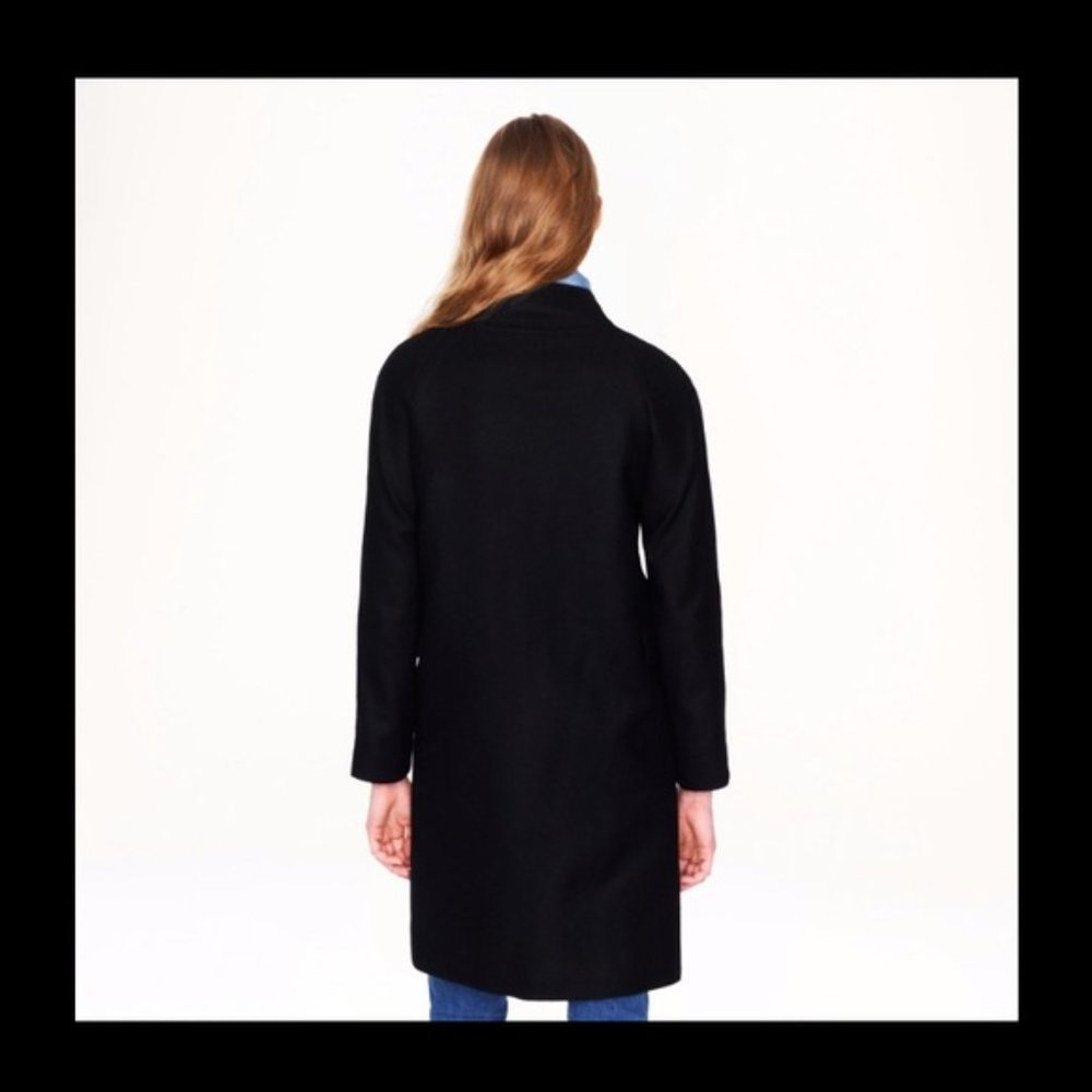 NWOT J. Crew Double Breasted Cocoon Coat Wool/Cashmere Oversized 10 - Picture 5 of 7